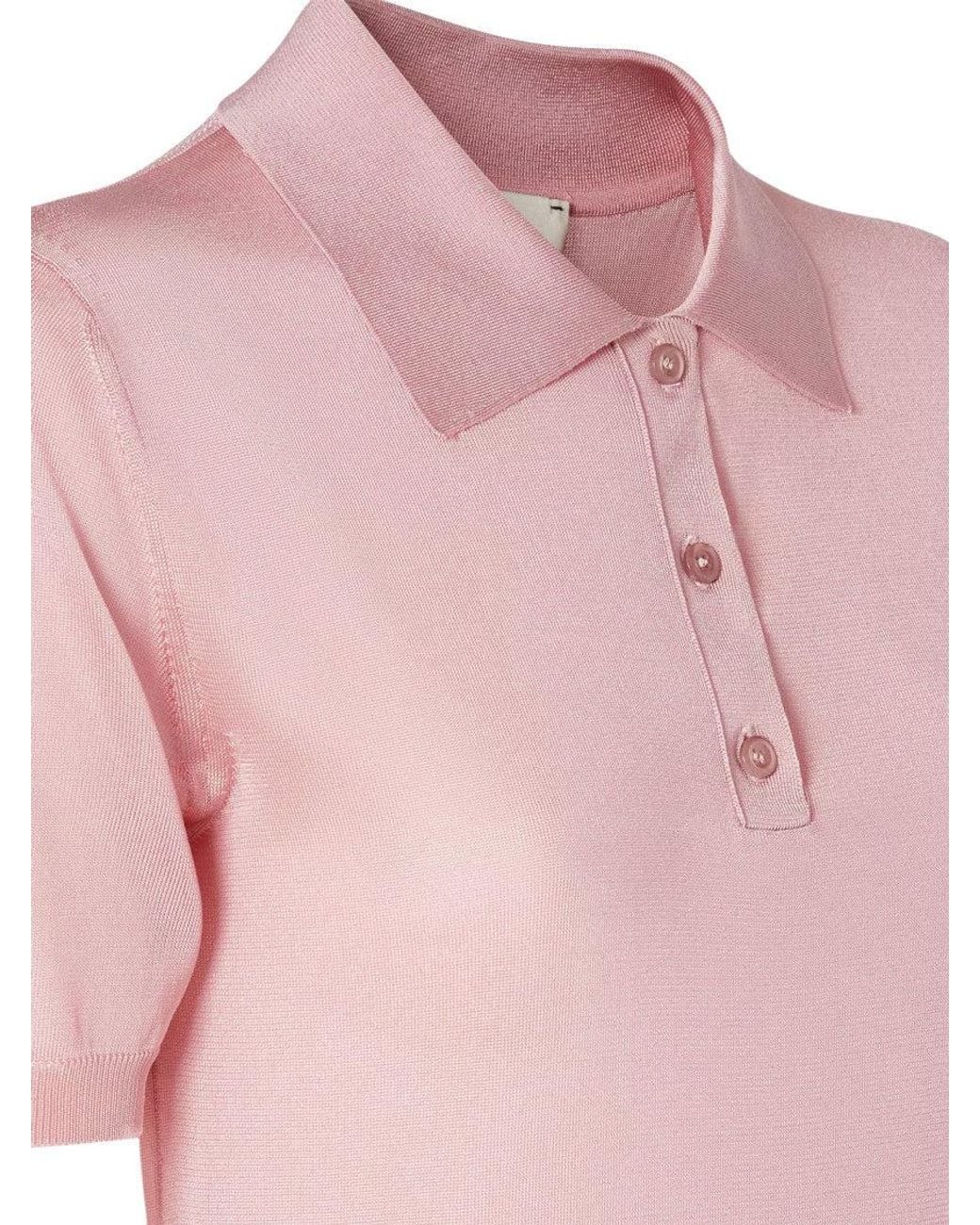 Fendi Pink Buttoned Polo Shirt