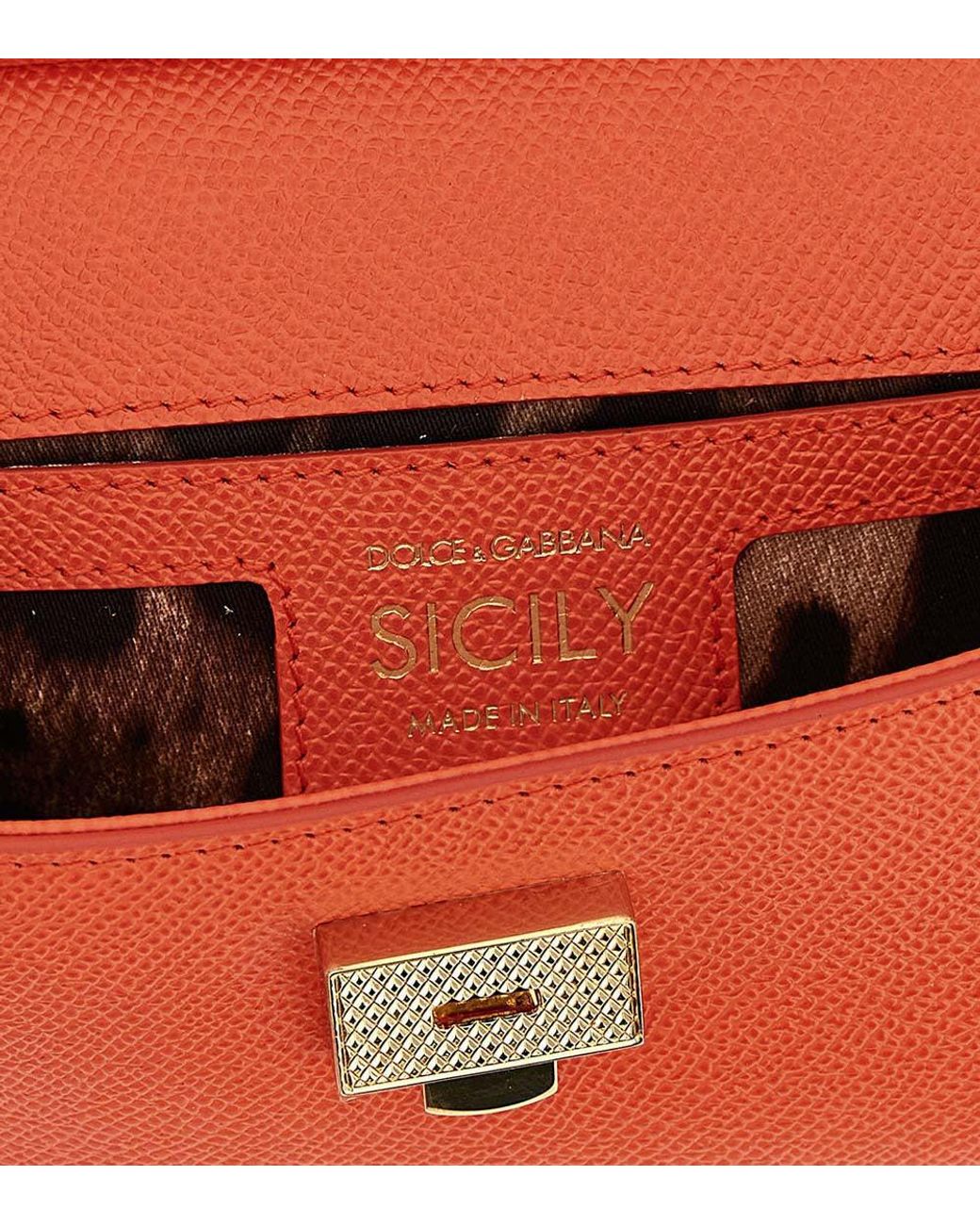 Dolce & Gabbana Red Sicily Mini Satchel