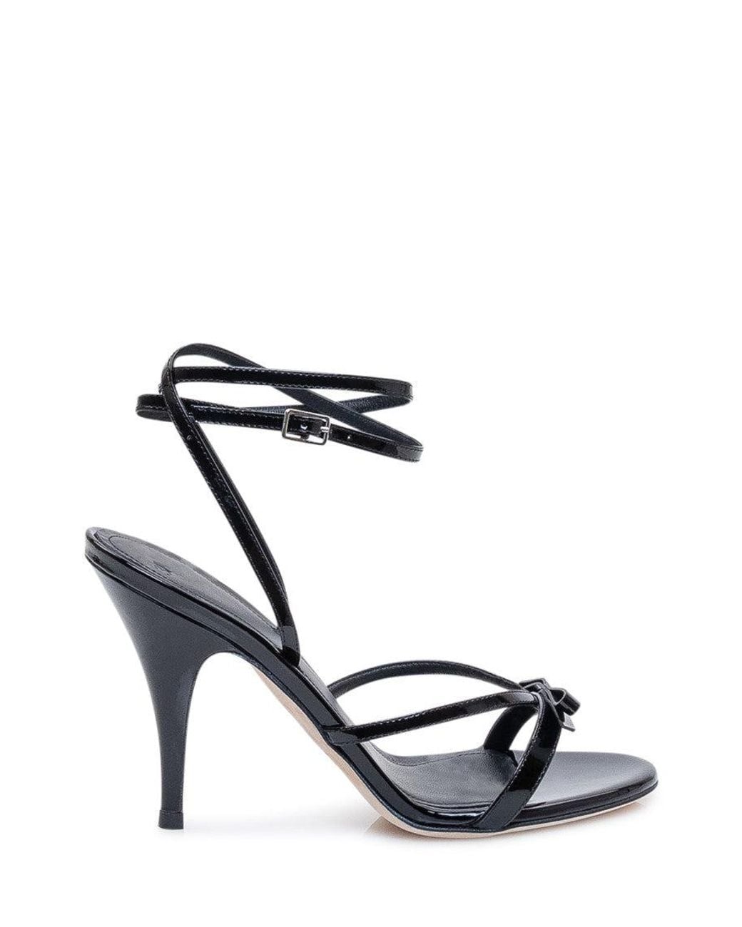 3Juin White Open-Toe Heels