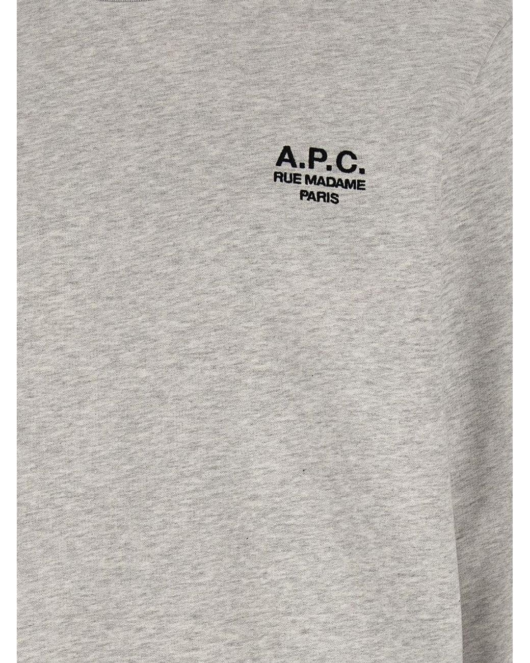 A.P.C. Gray 'Rue Madame' Sweatshirt for men