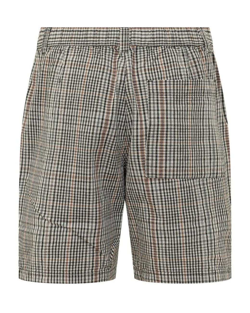 Barbour Gray Checks Shorts for men