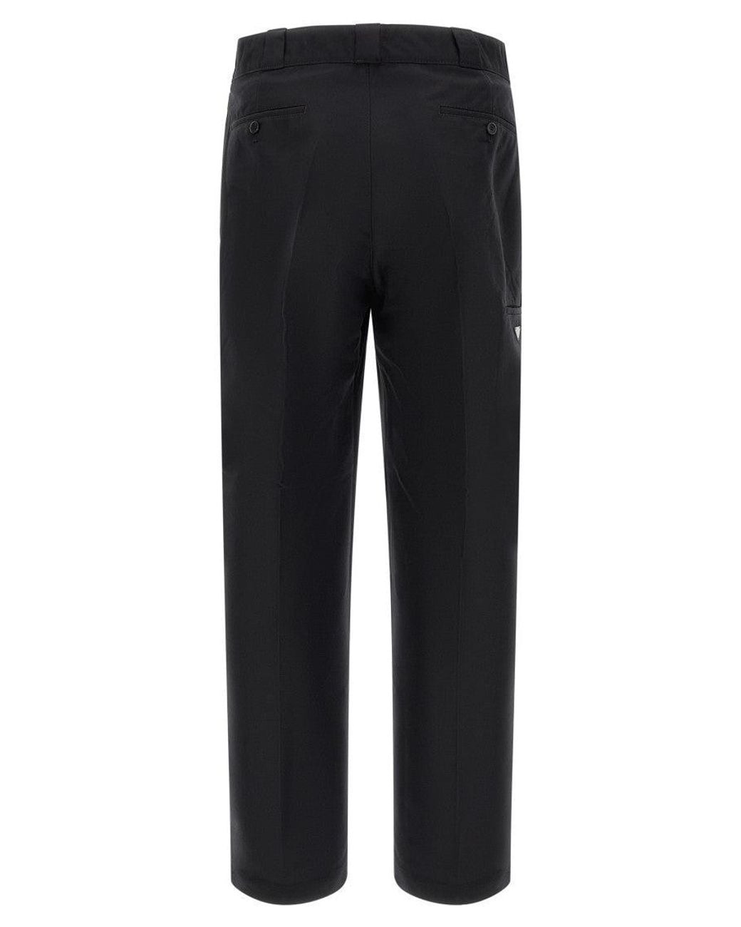 Prada Black Relaxed Flat Front Pants for men