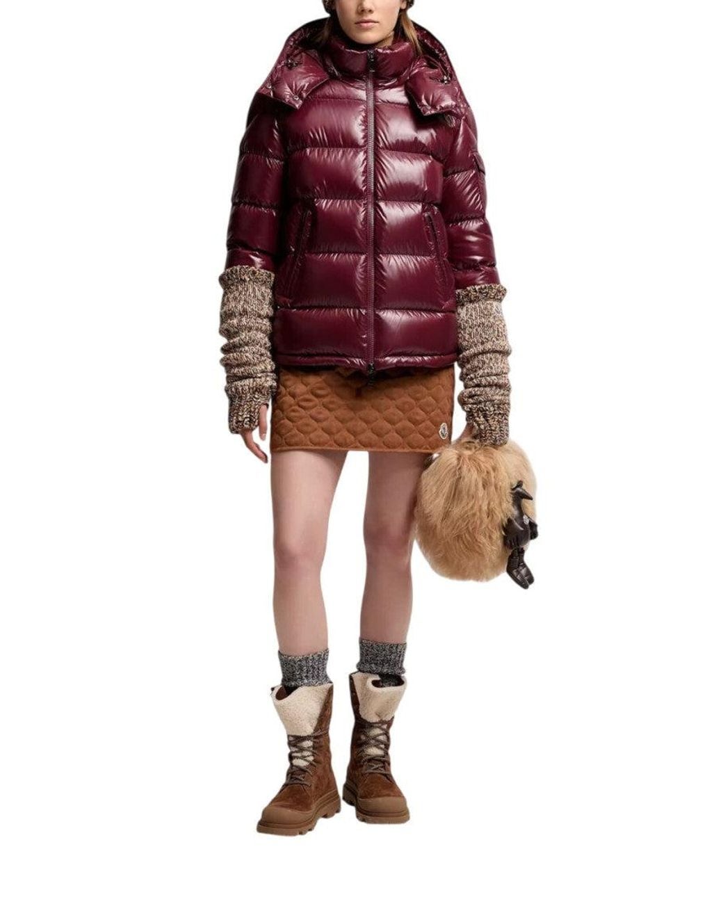 Moncler Purple Quilted Hood Jacket