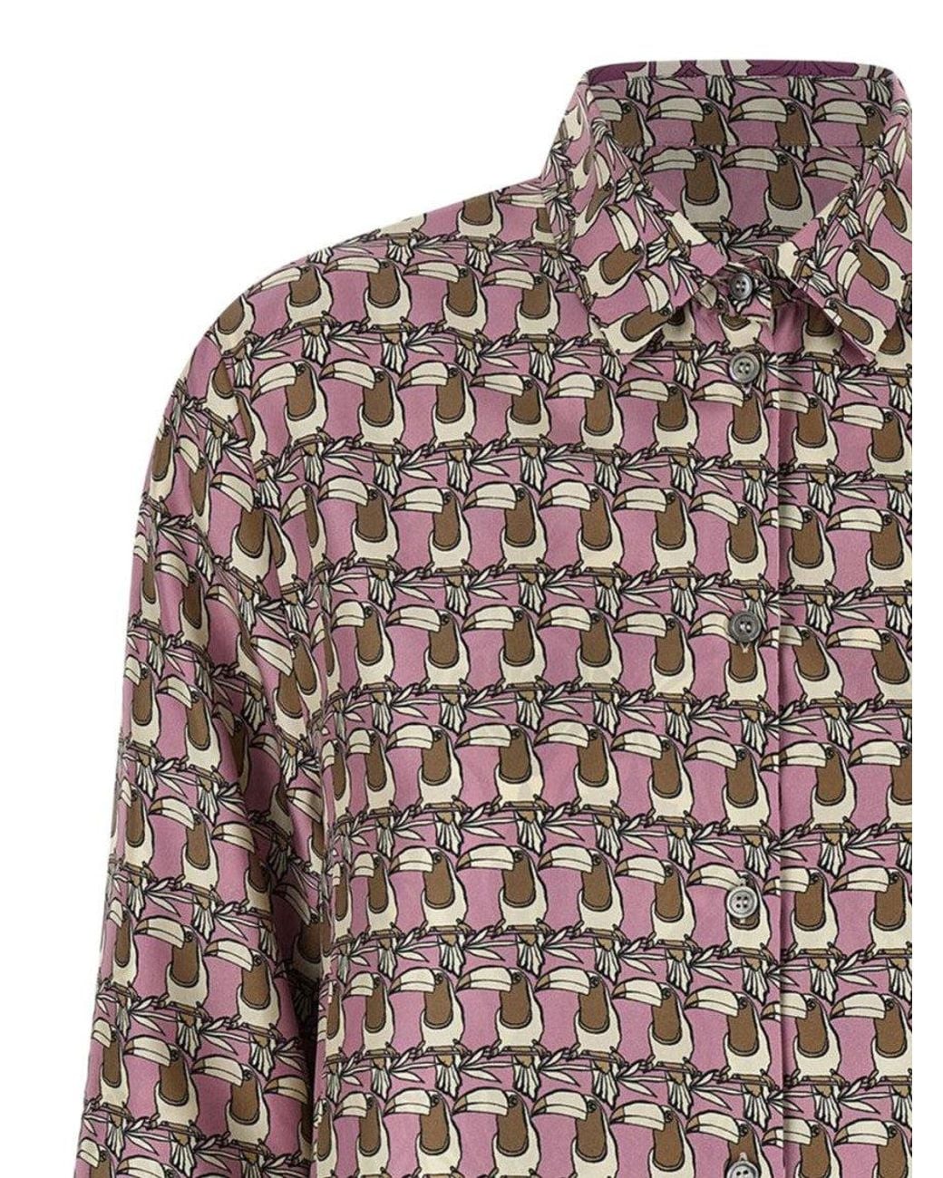 Max Mara Pink Regular Geometric Shirt