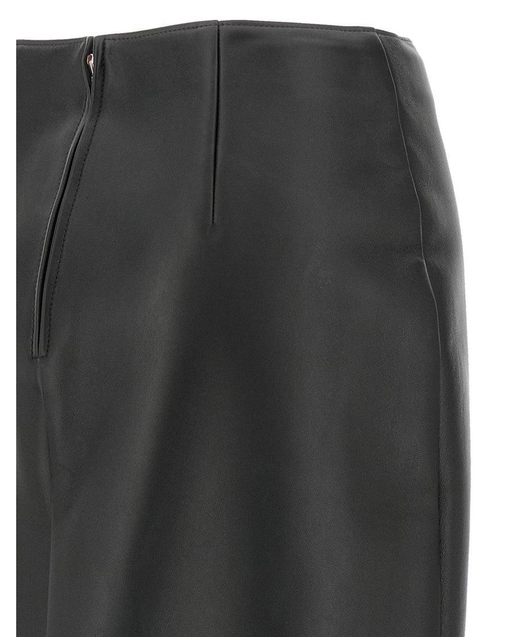 Fendi Black Nappa Peplum Skirt