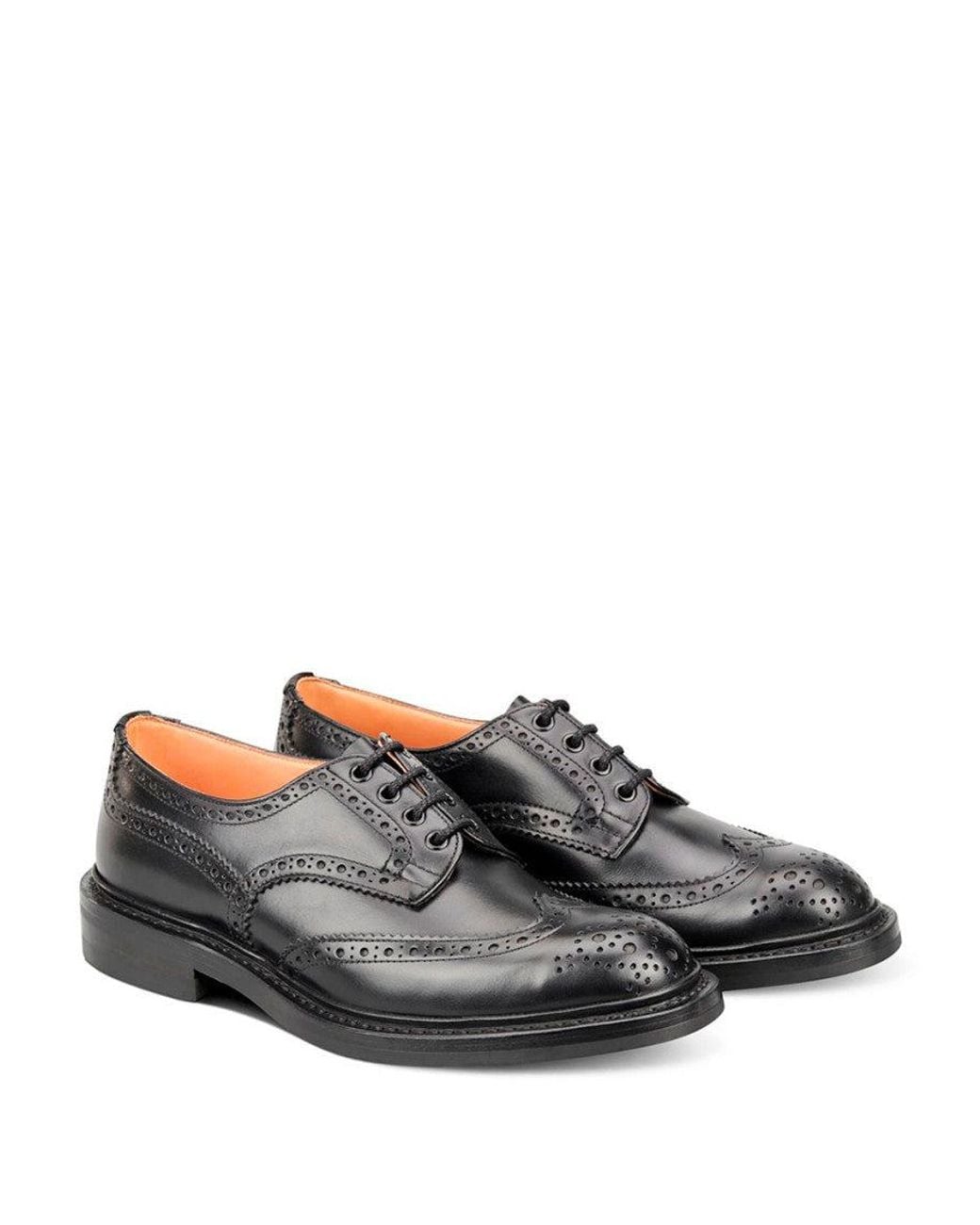 Tricker's Gray Leather Lace Up Shoes for men