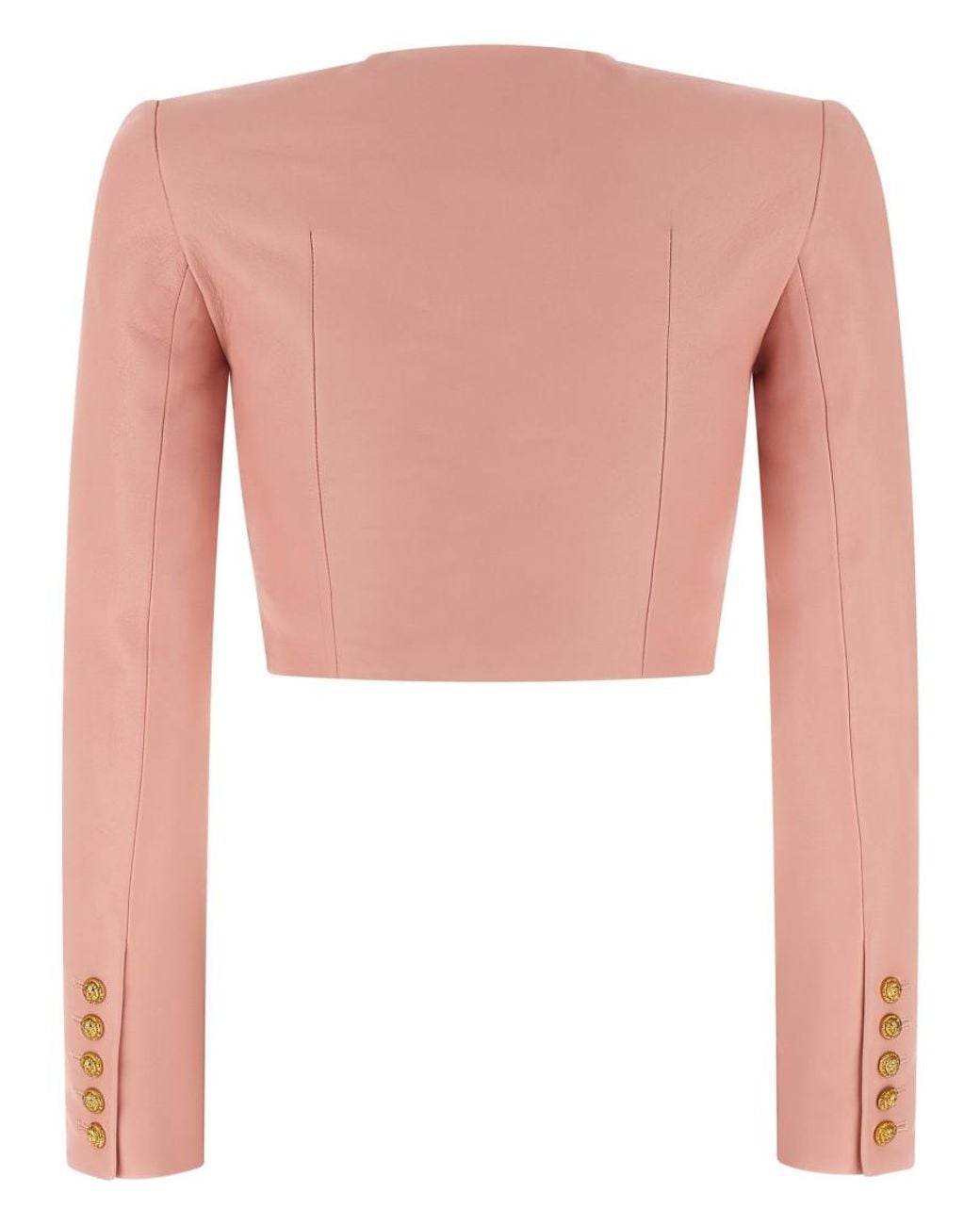 Balmain Pink Crew Neck Blazer