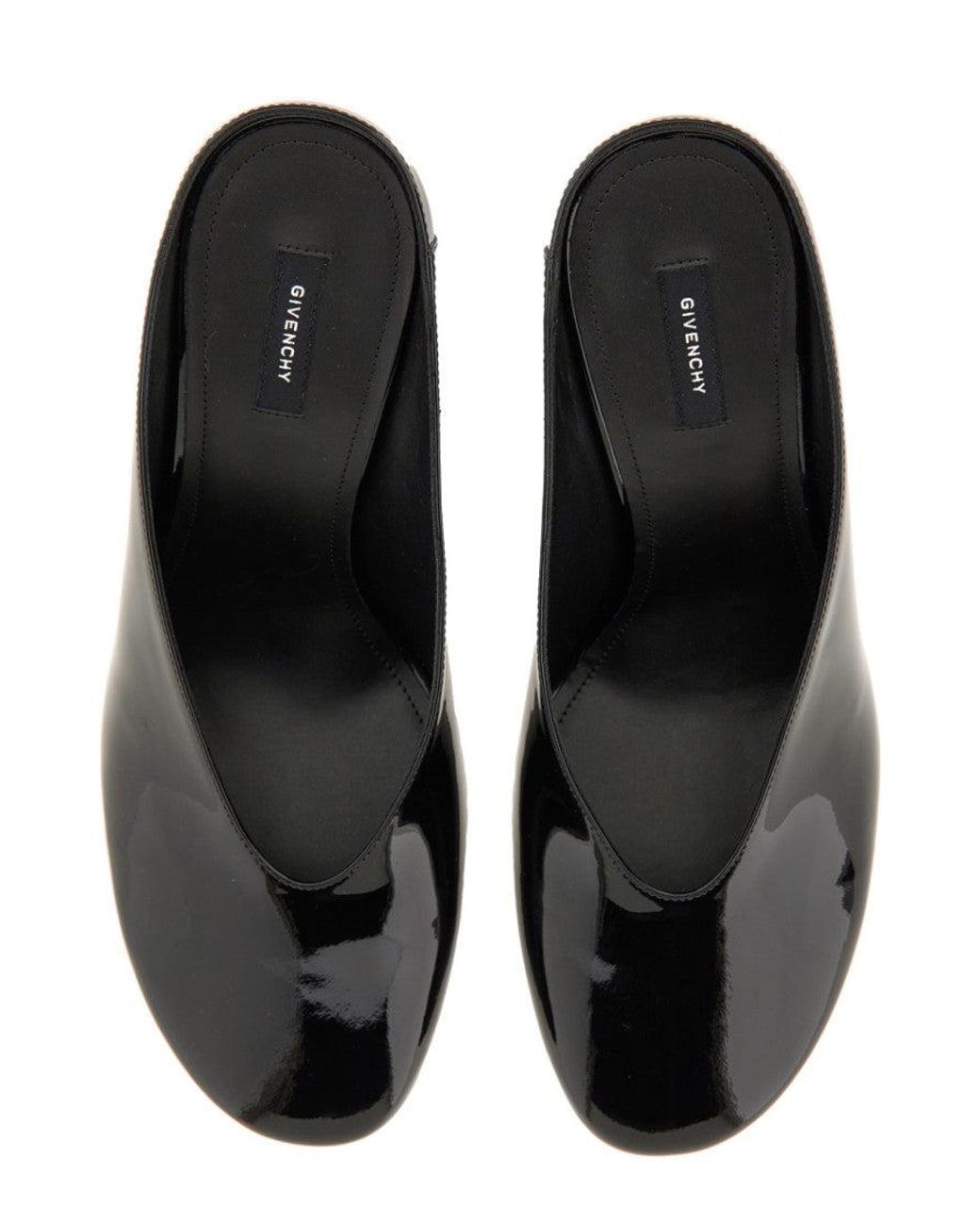 Givenchy Black Leather Sculpted Pumps