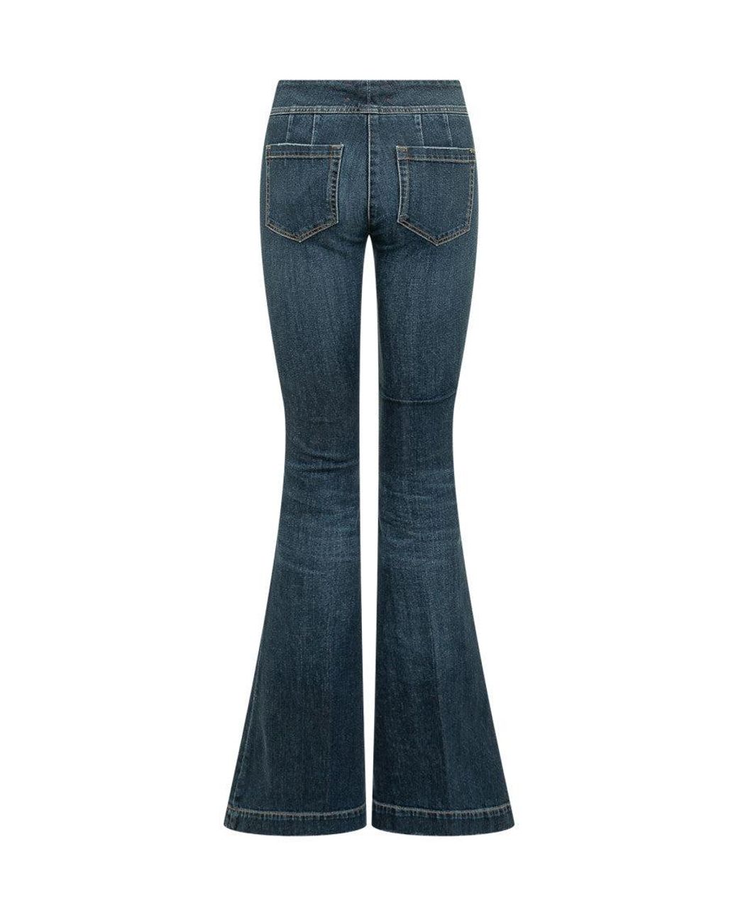 Seafarer Blue Flared High Rise Jeans