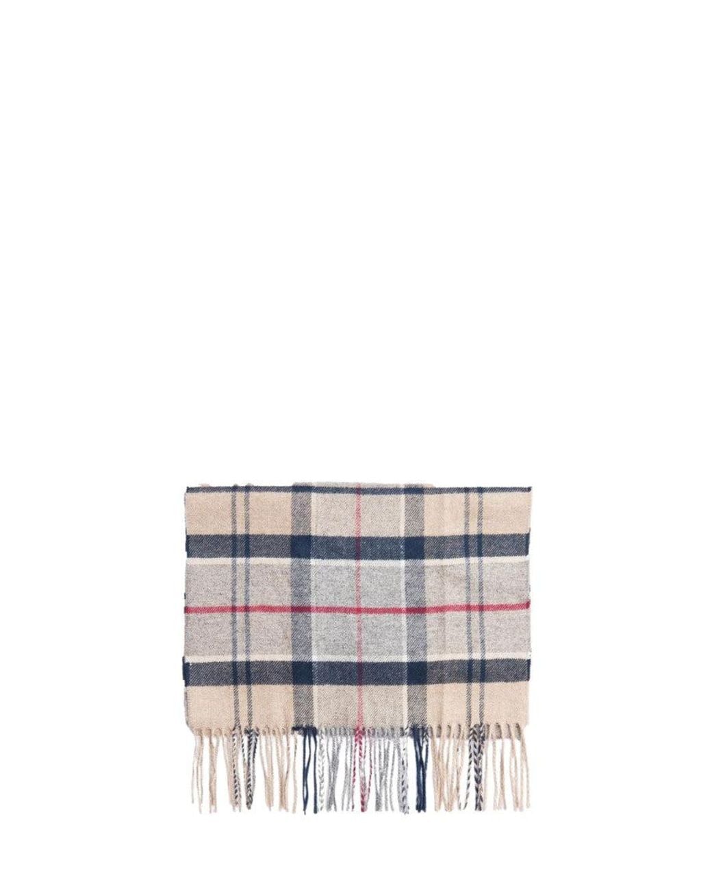 Barbour Gray Yaxley Tartan Scarf for men