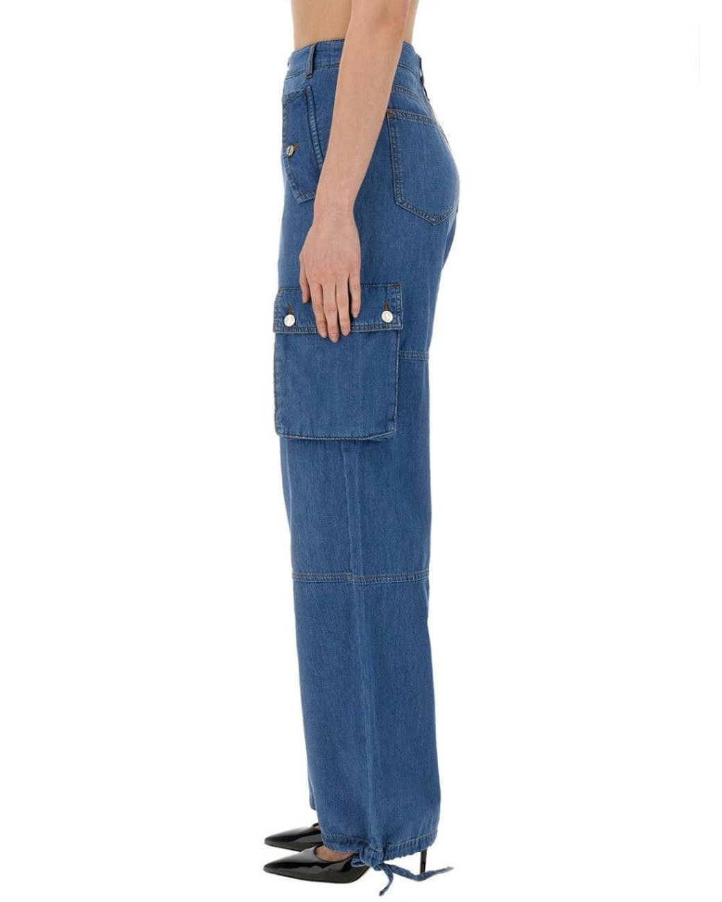 Moschino Blue Regular High Rise Jeans