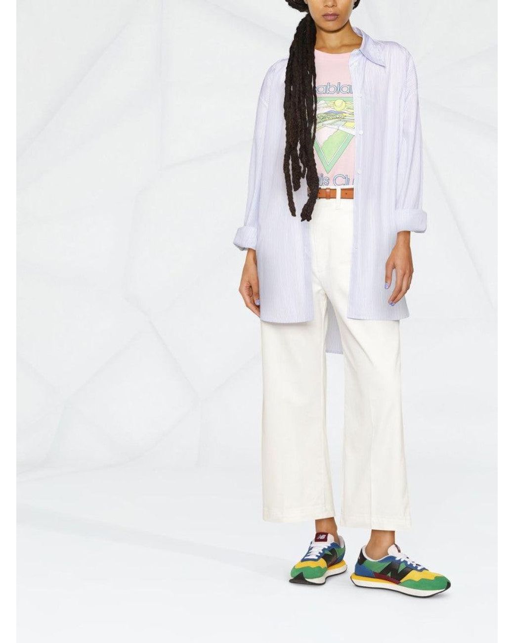 Polo Ralph Lauren White Palazzo Trousers