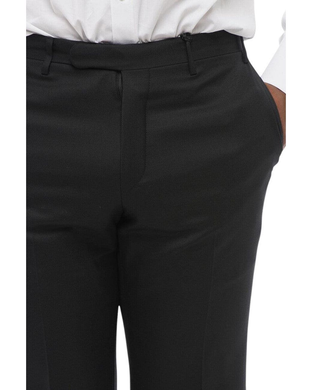 Corneliani Gray Flat Front Pants for men