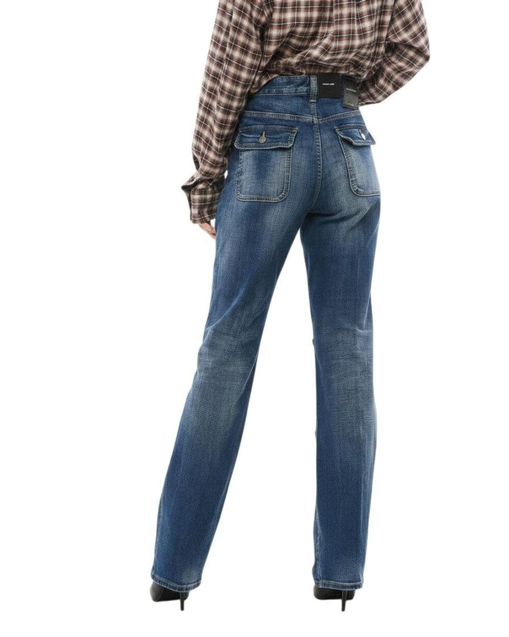 DSquared² Blue Bootcut High Rise Jeans