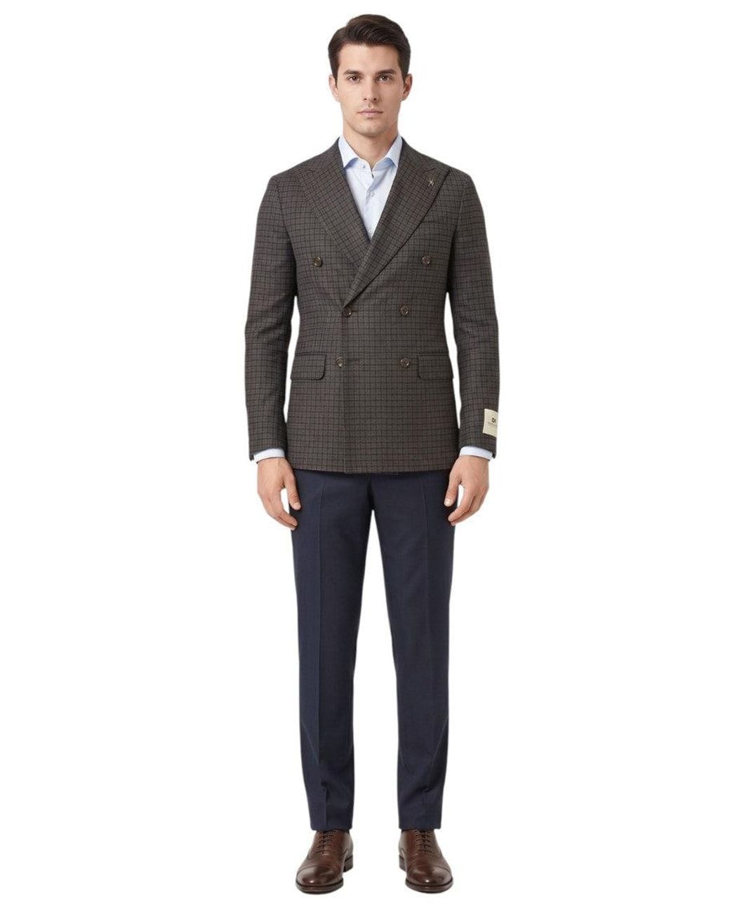 Corneliani Black Double Breasted Blazer for men
