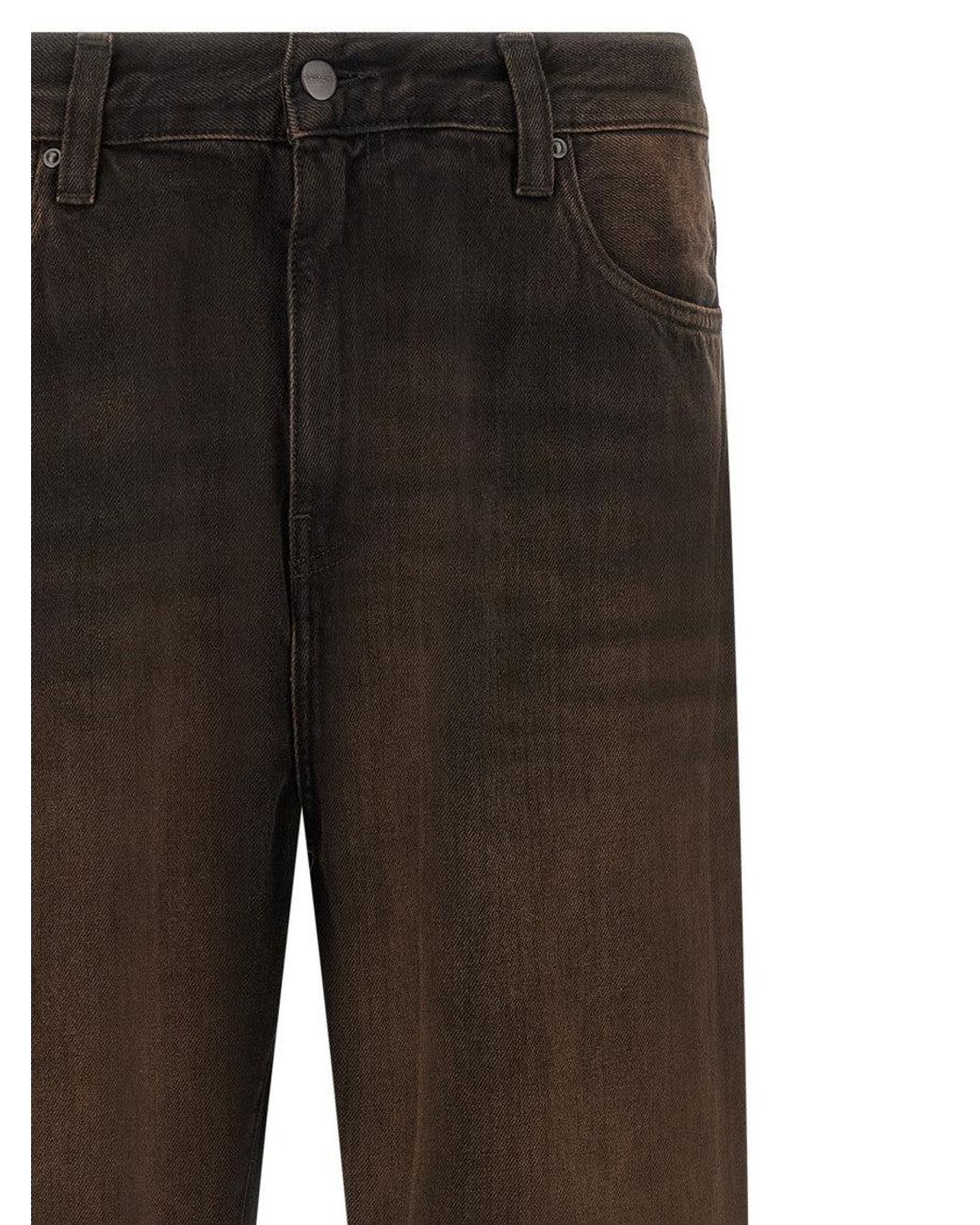 Carhartt Brown Regular Mid Rise Jeans for men