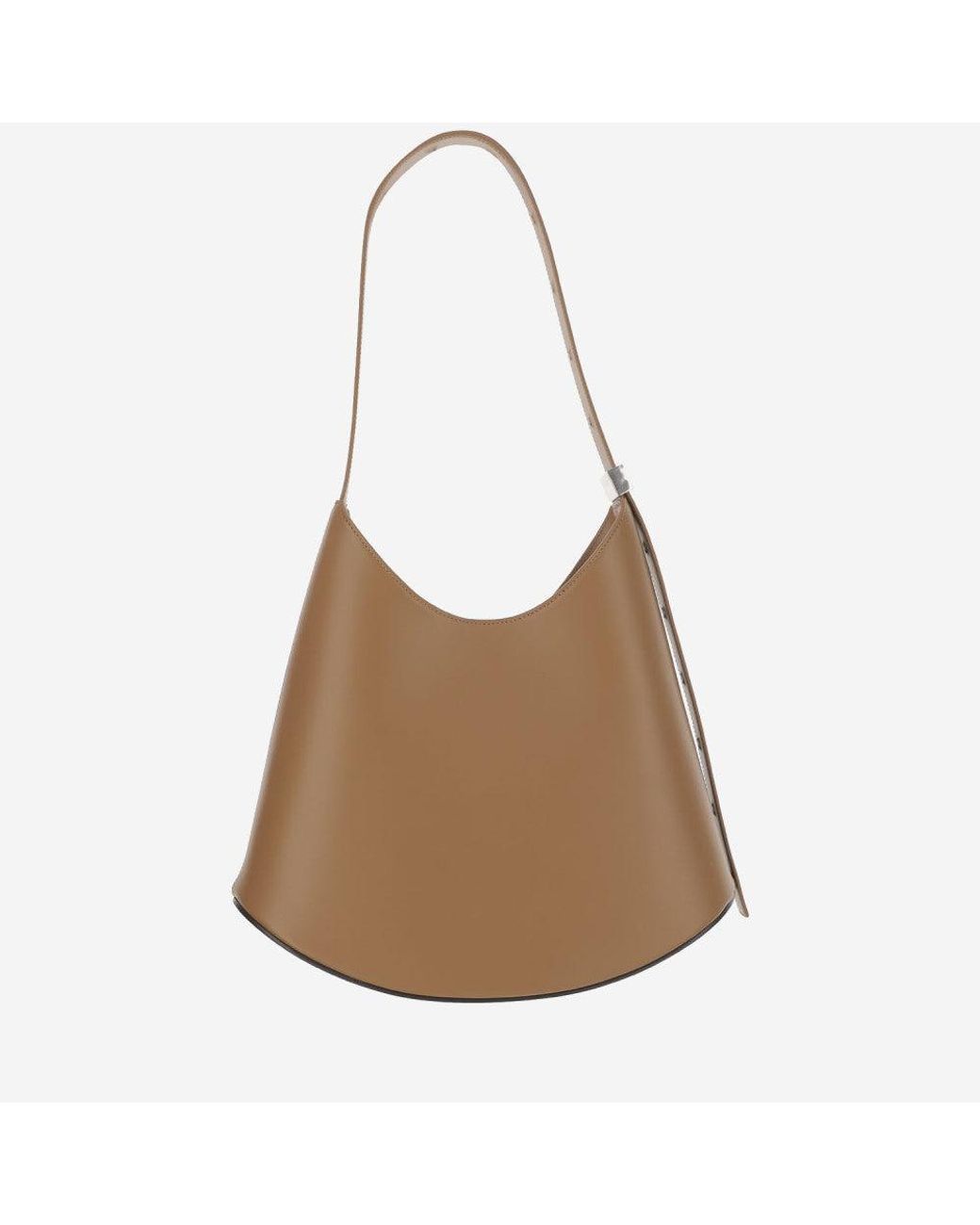 Jil Sander Brown Eldorado Medium Hobo Bag