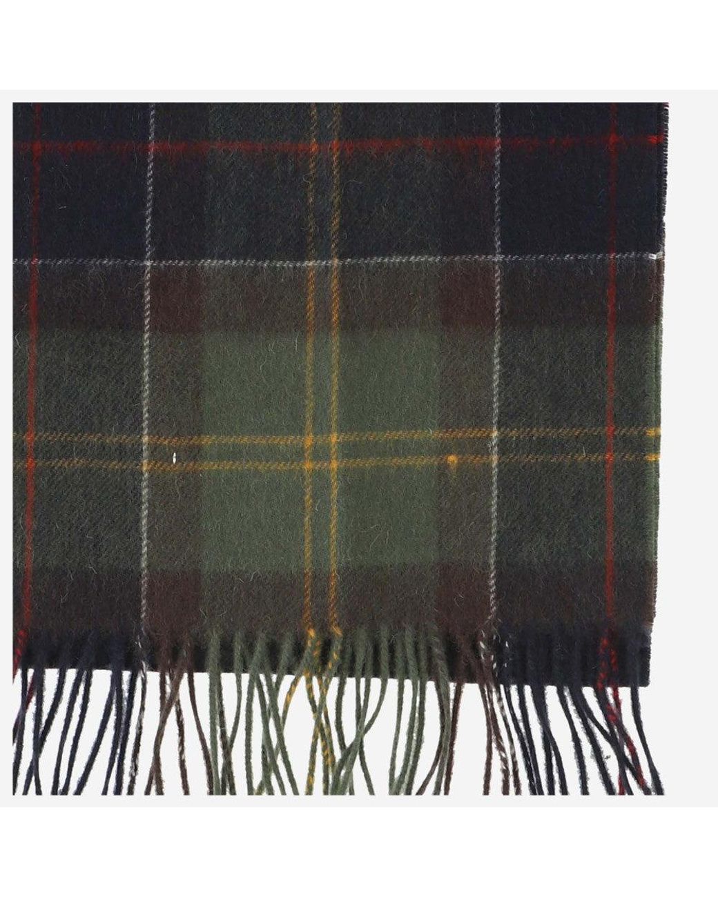 Barbour Black Multicolour Classic Check Tartan Scarf for men