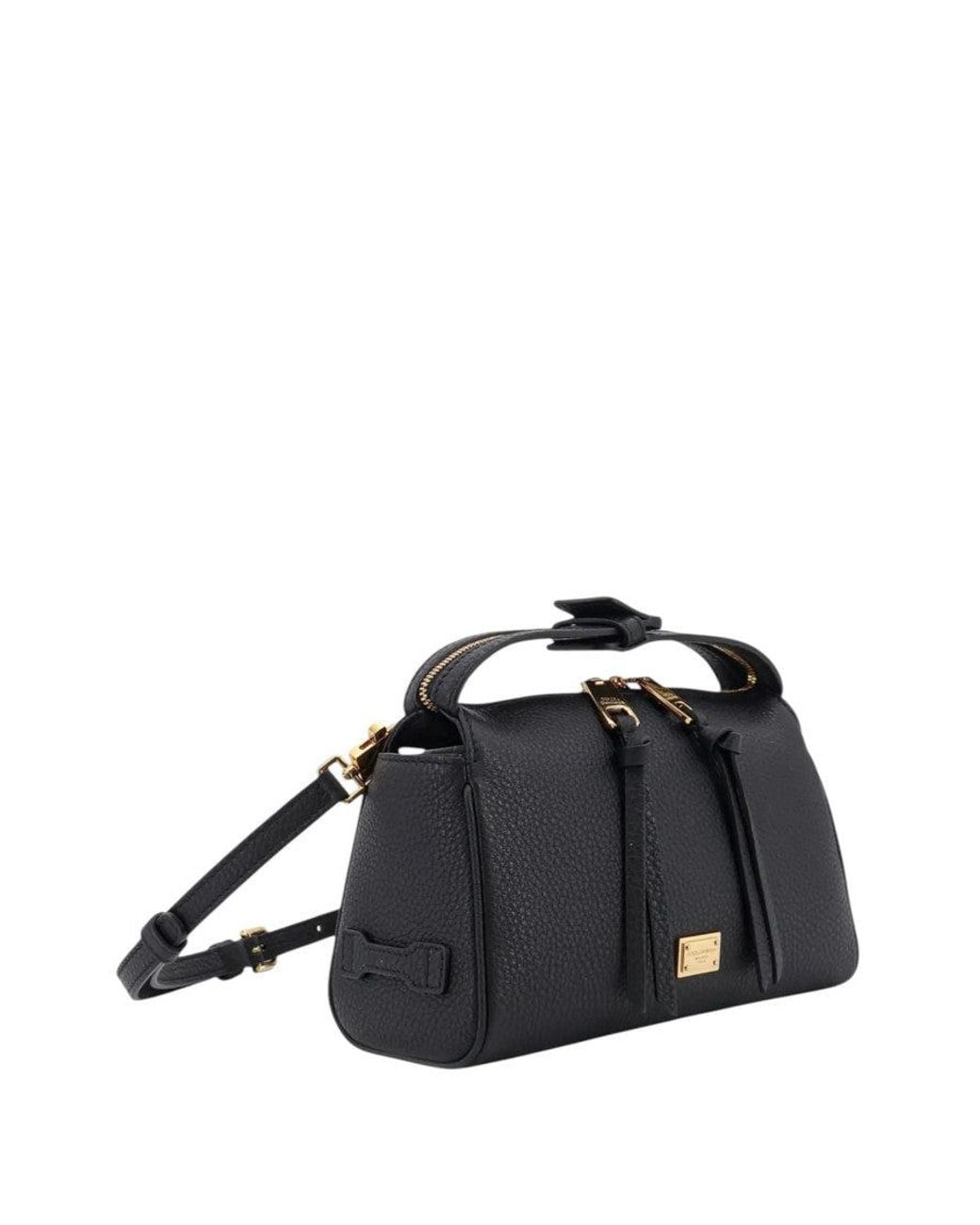 Dolce & Gabbana Black Vittoria Mini Crossbody Bag