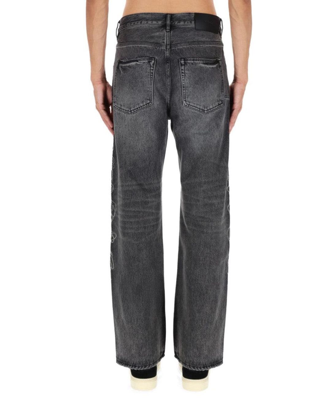 Purple Brand Gray Mid Rise Jeans for men