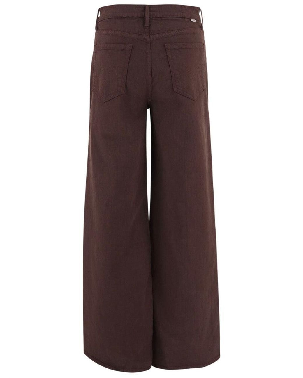 Mother Brown Flared High Rise Jeans