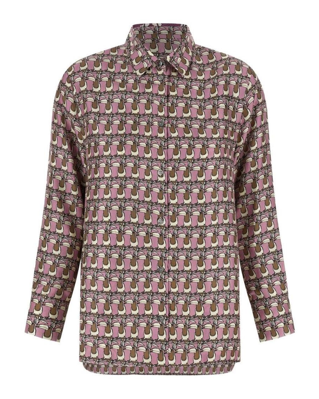 Max Mara Pink Regular Geometric Shirt