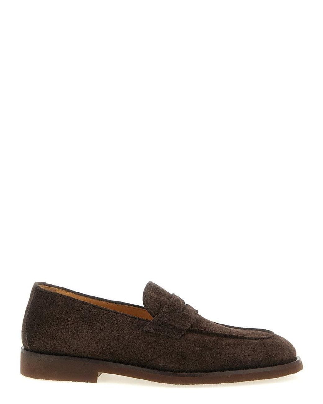 Brunello Cucinelli Brown Penny Loafers for men