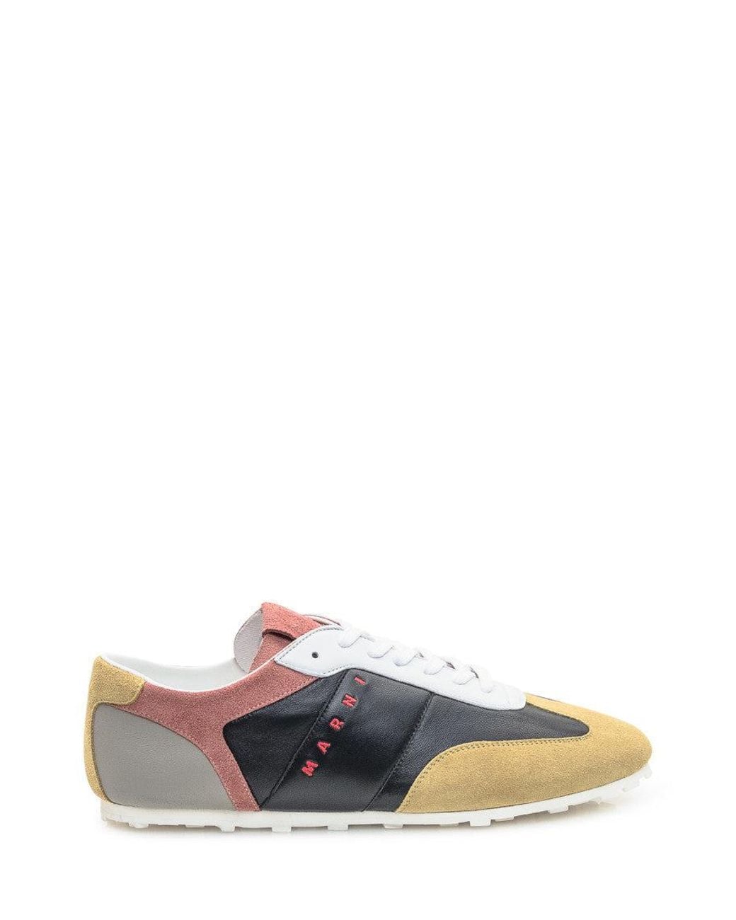 Marni White Color Block Pablo Sneakers for men