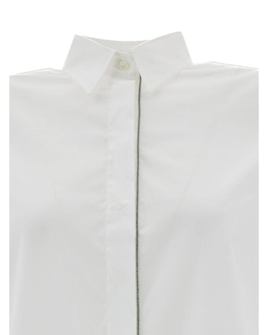 Brunello Cucinelli White Regular Solid Shirt