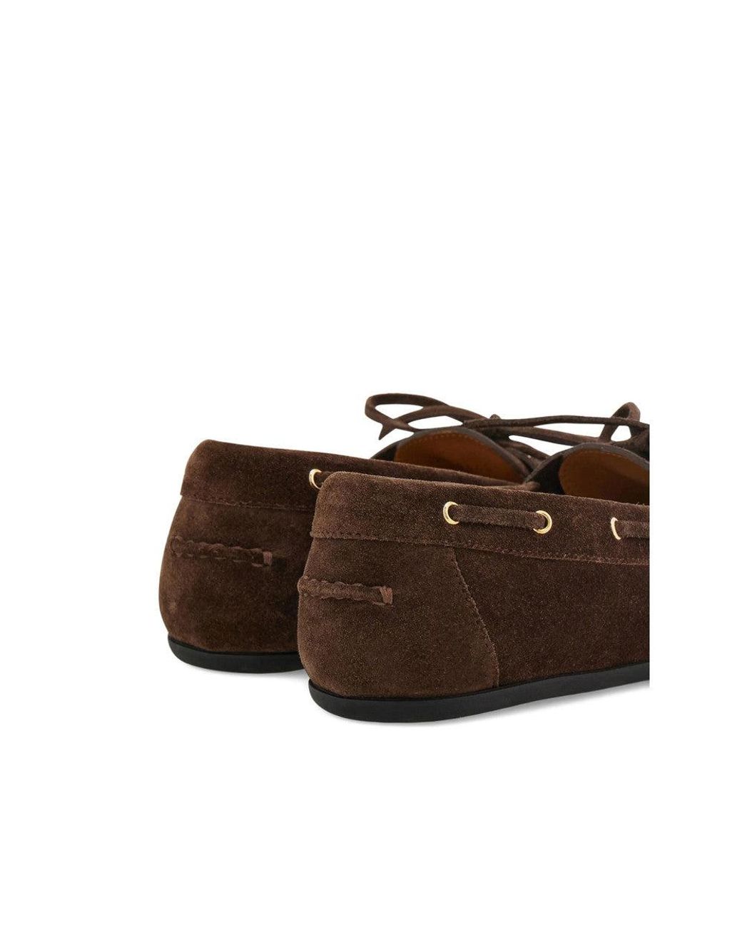 Ferragamo Brown Dark Lace Up Loafers