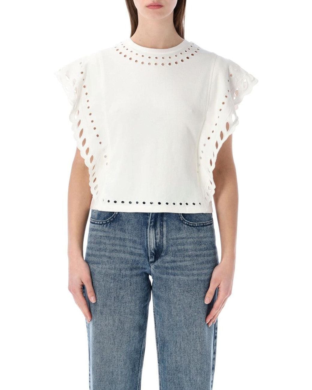 Isabel Marant Blue Crew Neck Top