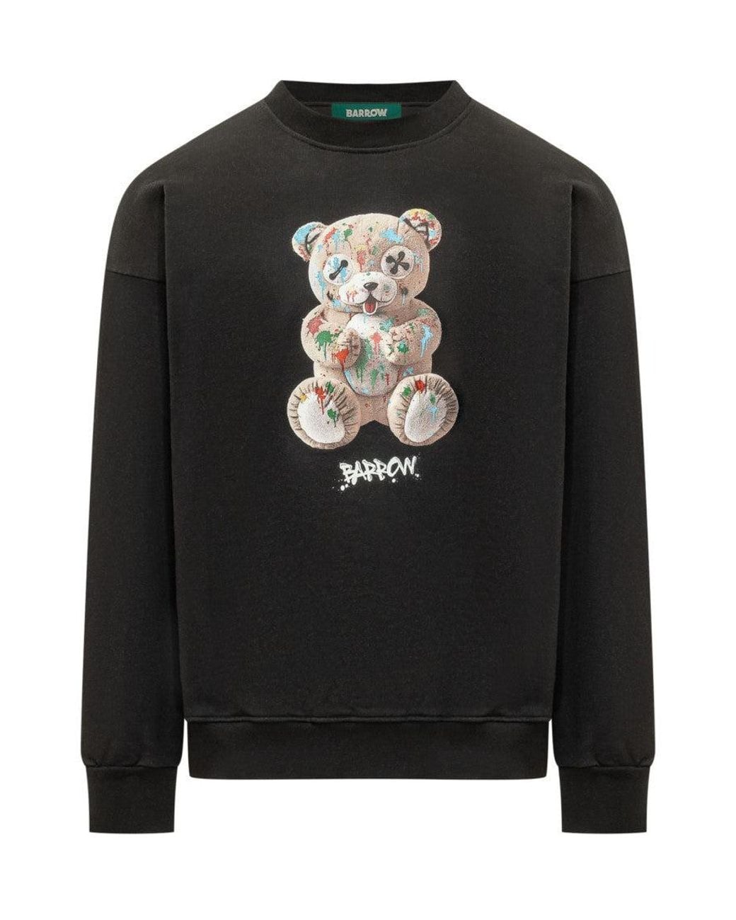 Barrow Black Crew Neck Sweatshirt for men