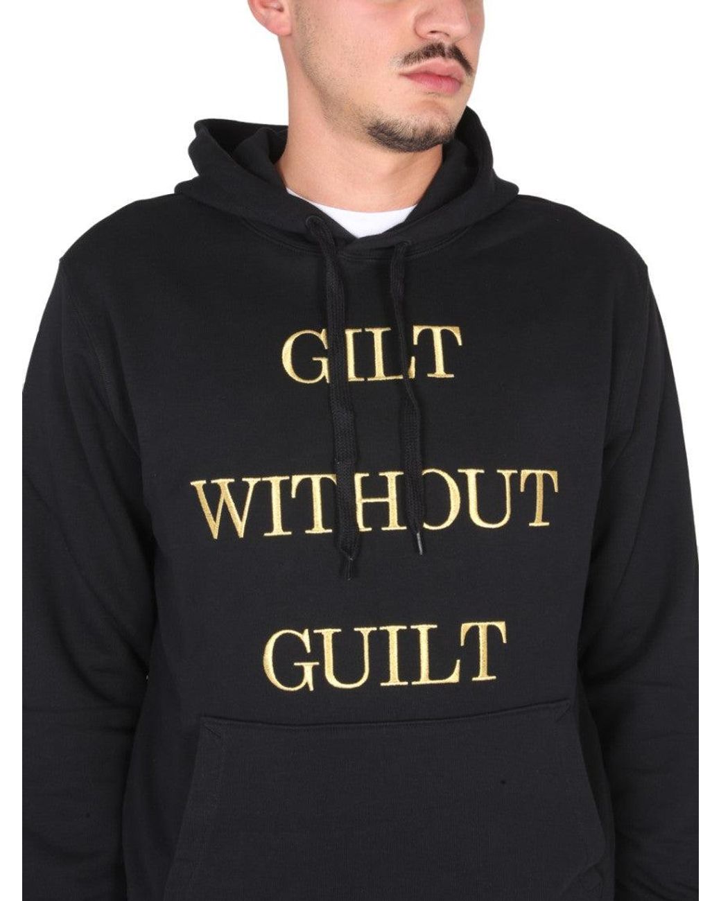 Moschino Black Graphic Hood Sweatshirts for men