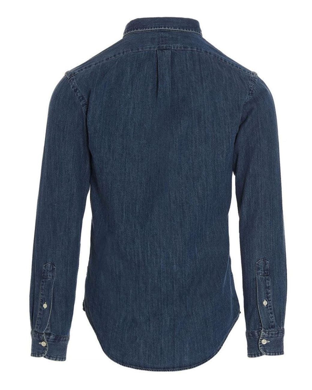 Polo Ralph Lauren Blue Regular Denim Shirt for men