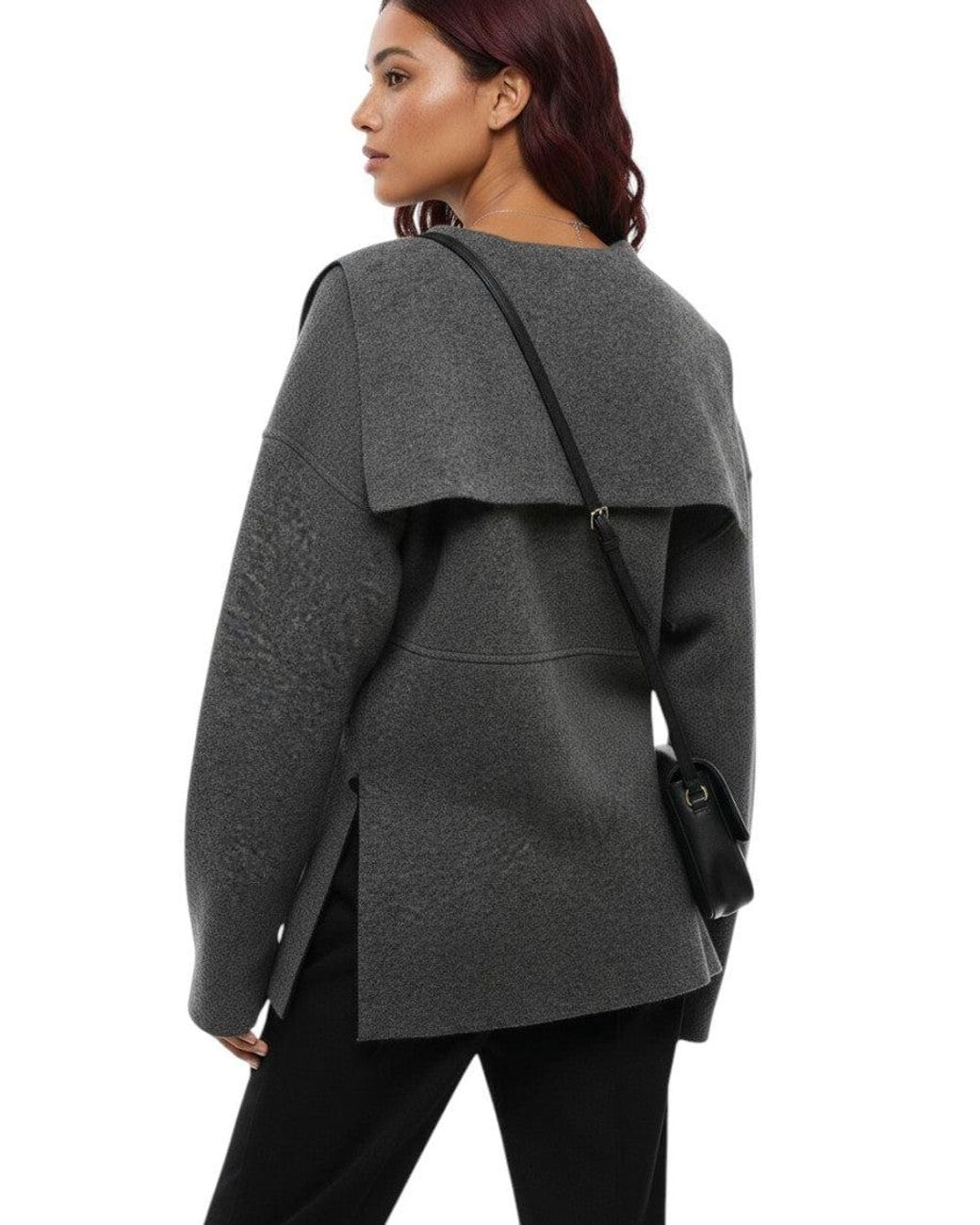 Jil Sander Black Solid V Neck Sweater