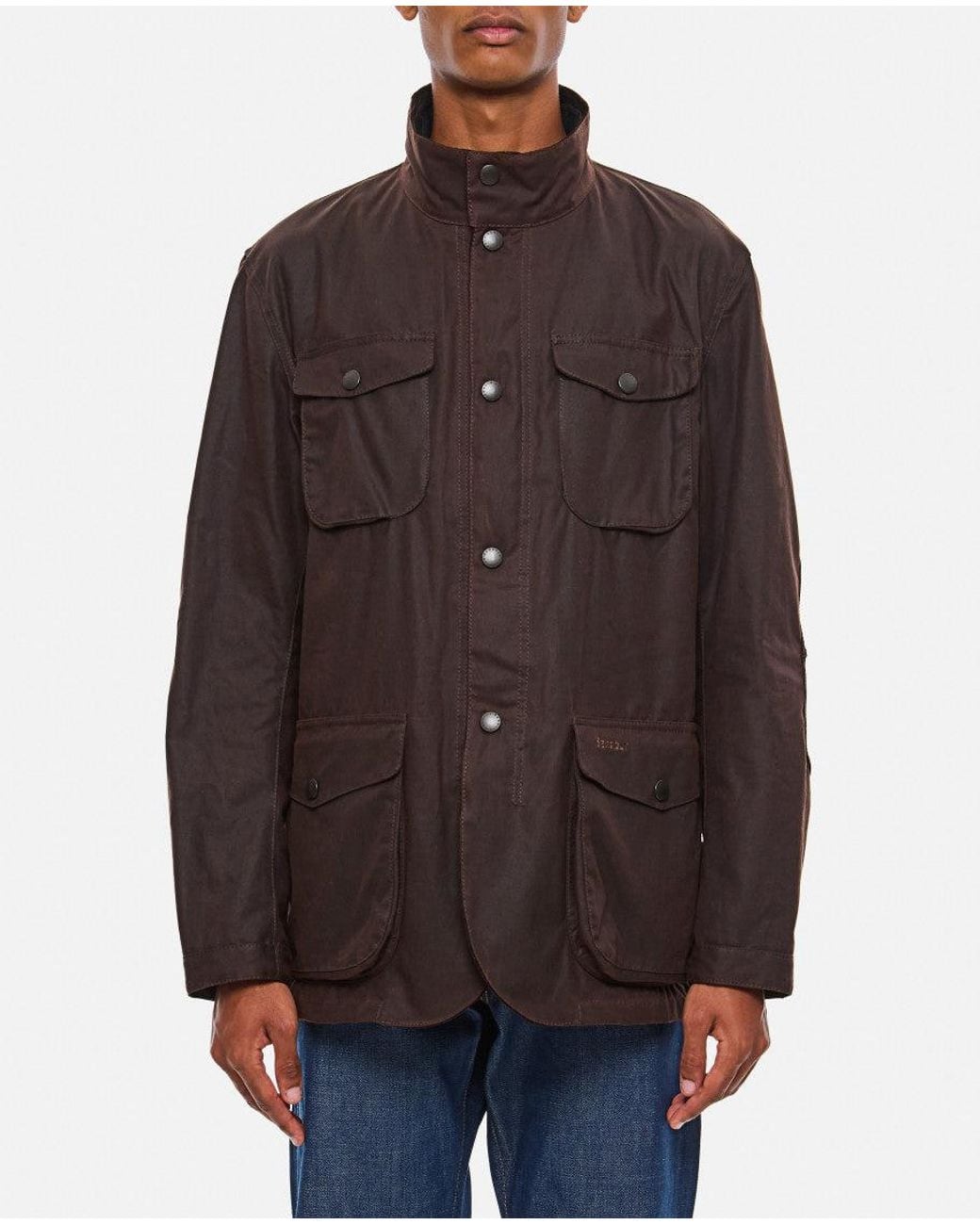 Barbour Brown Embroidered Logo Jacket for men