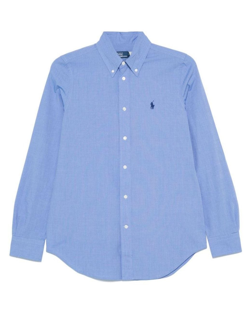 Polo Ralph Lauren Blue Polo Pony-Embroidered Shirt
