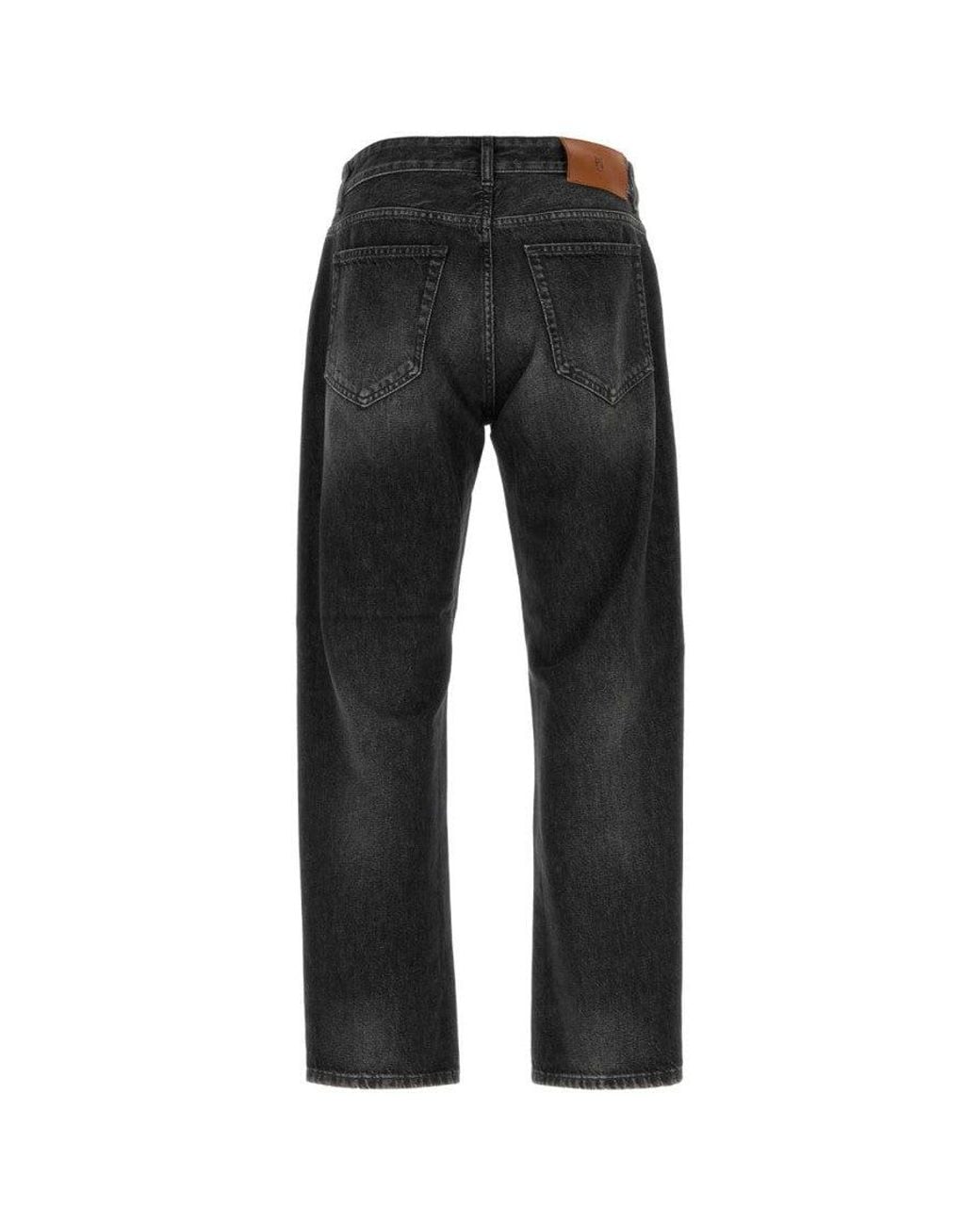 PT Torino Black Mid Rise Jeans for men
