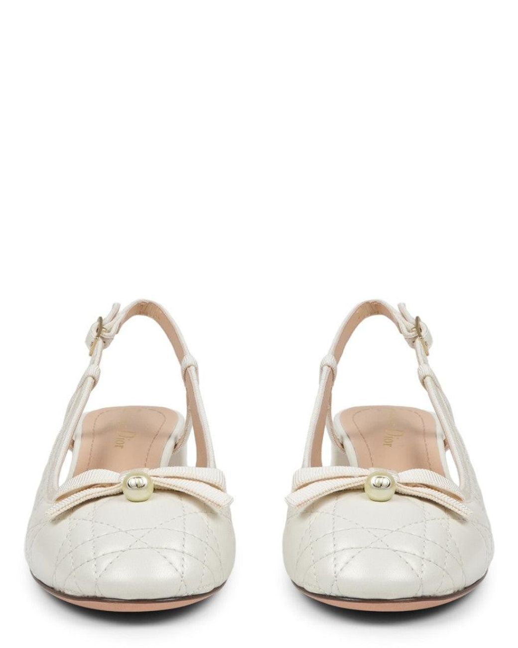 Dior Natural Quilted Ballet Flats