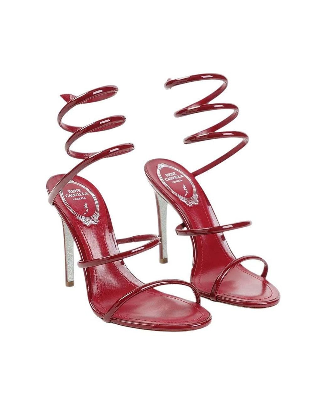 Rene Caovilla Pink Open-Toe Heels