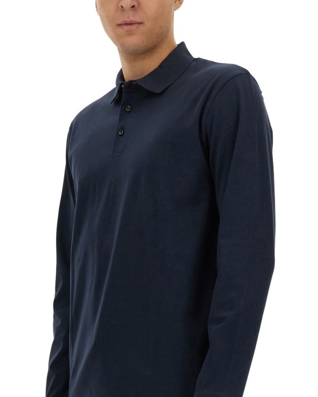 Boss Blue Logo Regular Polo for men