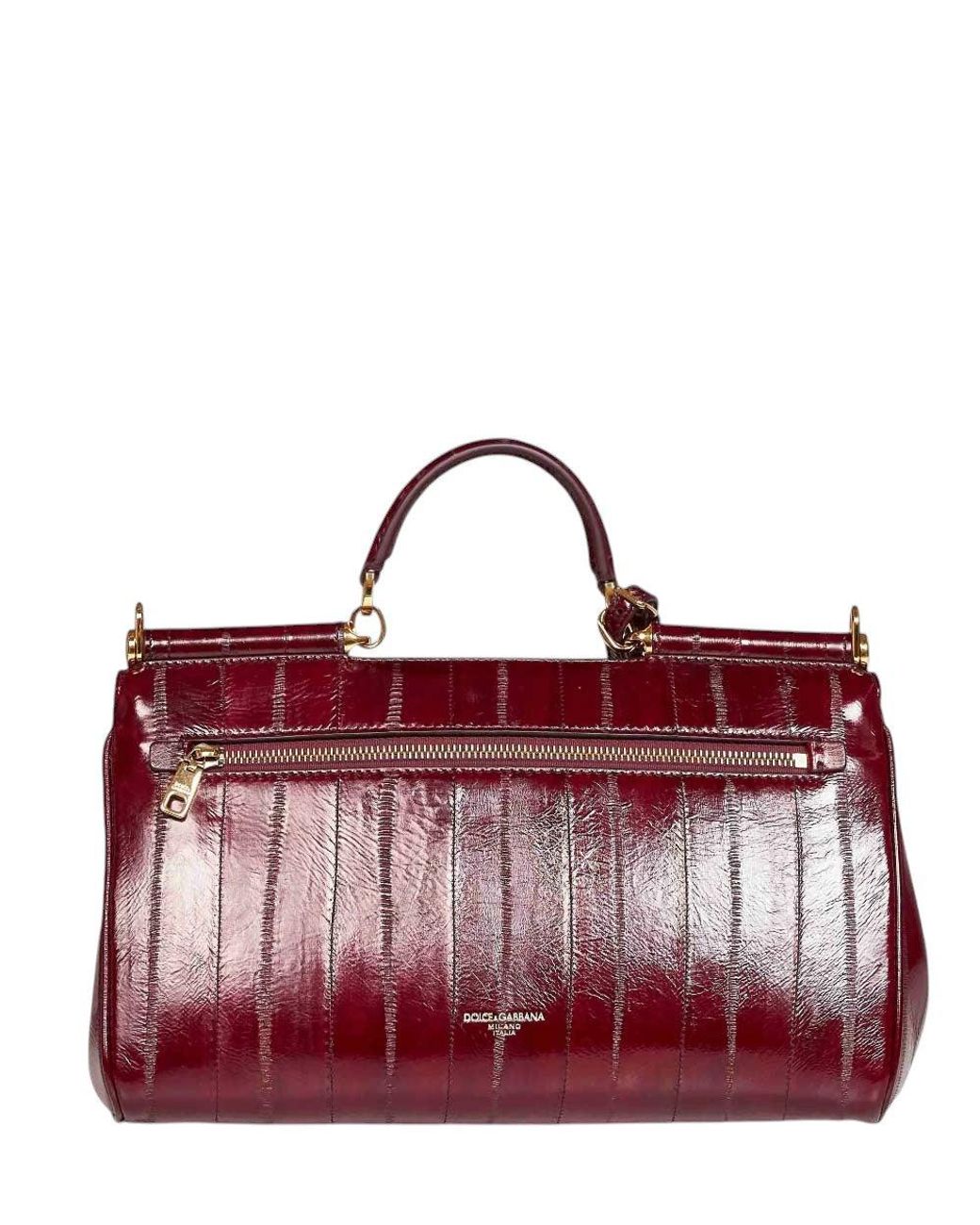Dolce & Gabbana Red Cherry My Sicily Medium Satchel