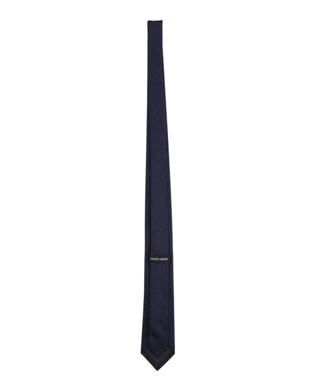 Giorgio Armani Blue Logo Tie for men
