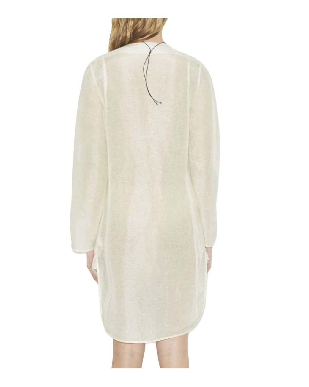 Tory Burch White Off Round Neck Mini Dress
