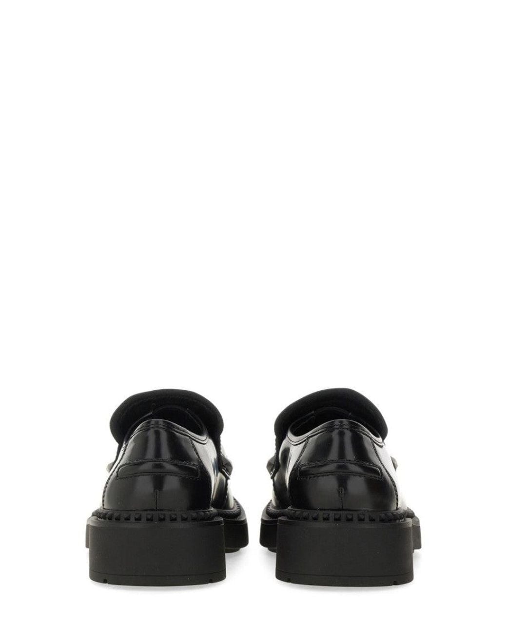Ash Black Leather Loafers