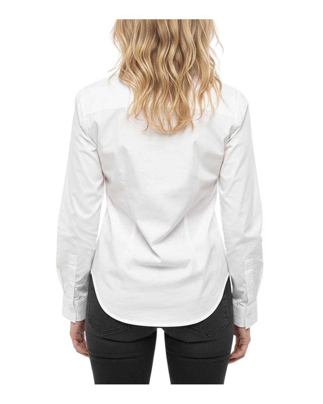 DIESEL White Slim Solid Shirt