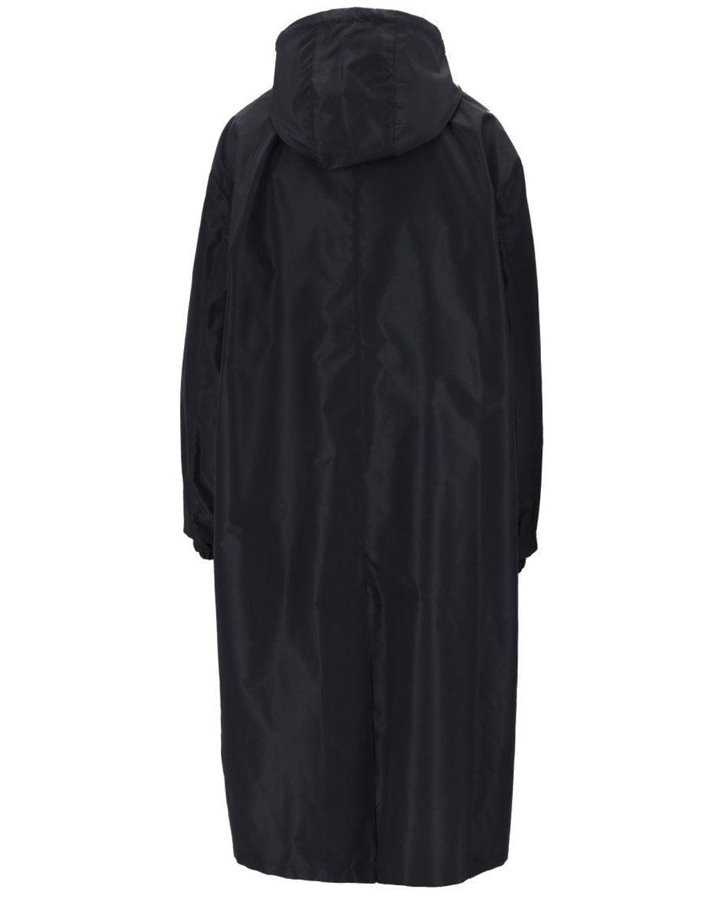 Miu Miu Black Hood Trench Coat
