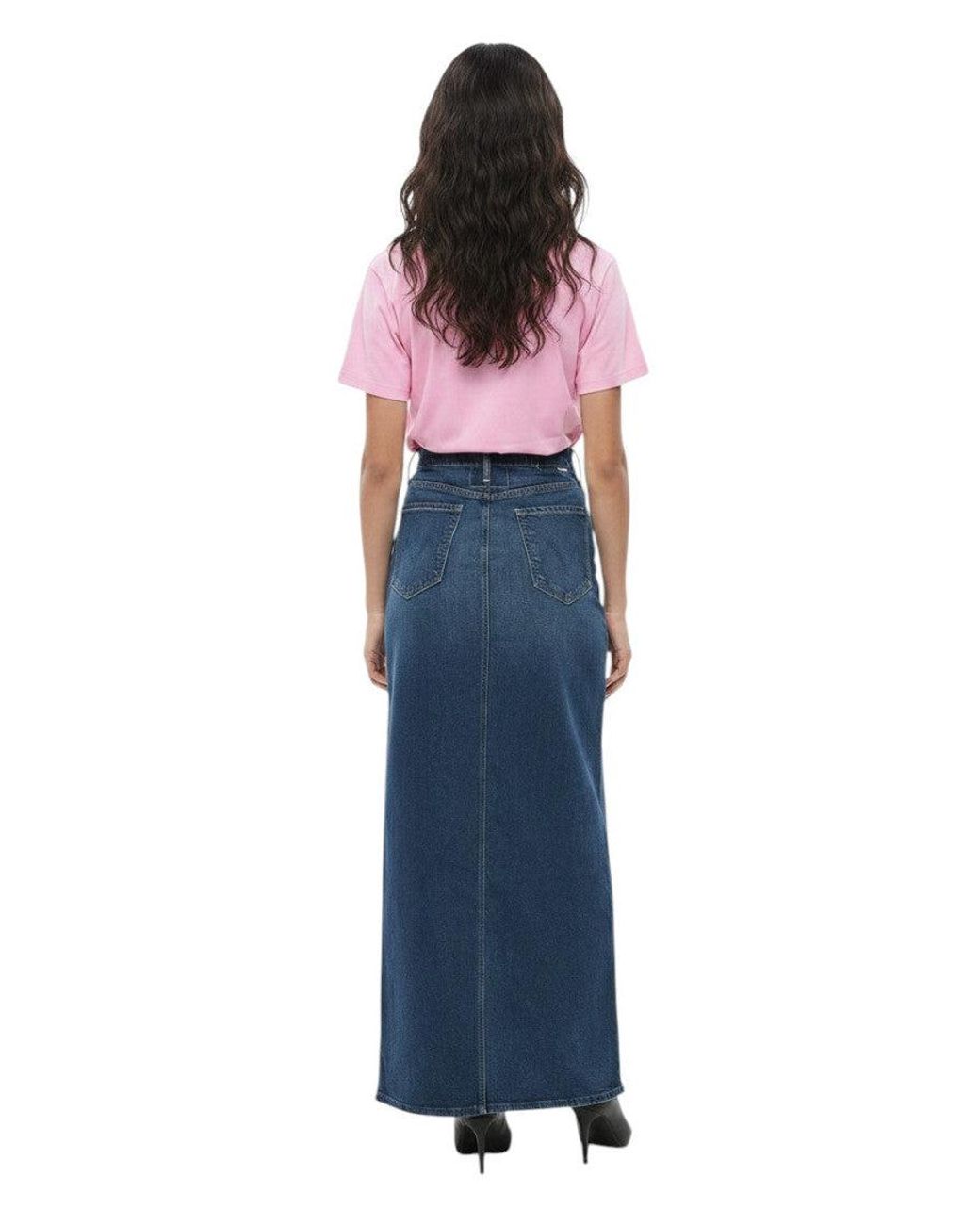 Mother Blue Ankle Length Skirt