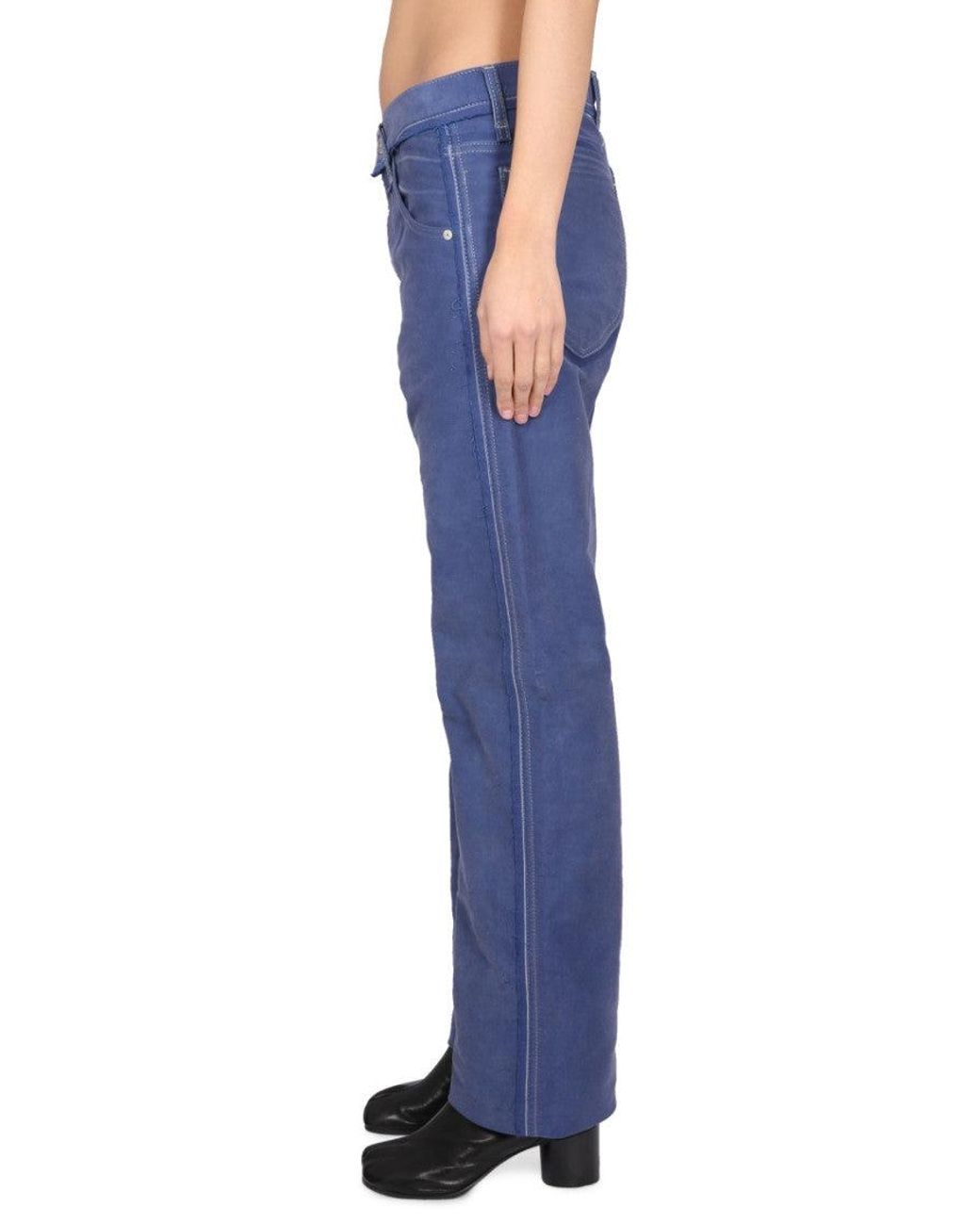 Maison Margiela Blue Straight Mid Rise Jeans