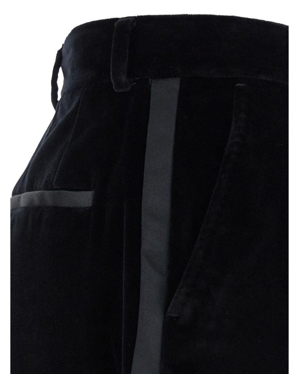 Dolce & Gabbana Black Regular Flat Front Pants
